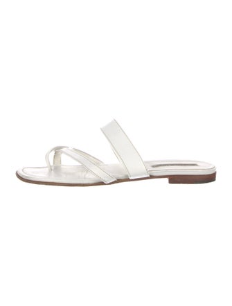 Manolo Blahnik Leather Slides