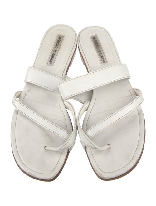 Manolo Blahnik Leather Slides