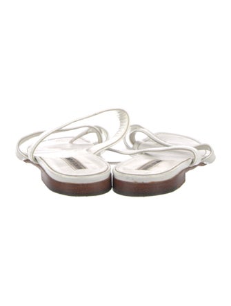 Manolo Blahnik Leather Slides