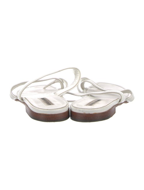 Manolo Blahnik Leather Slides