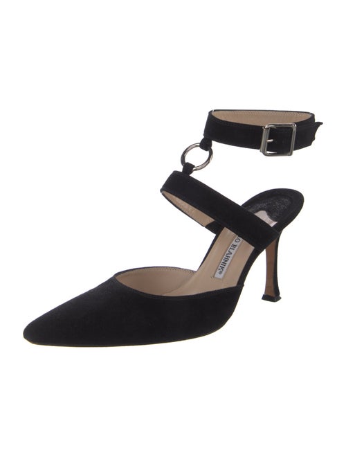 Manolo Blahnik Suede D'Orsay Pumps