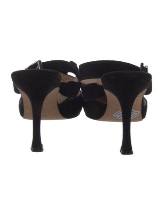 Manolo Blahnik Suede D'Orsay Pumps