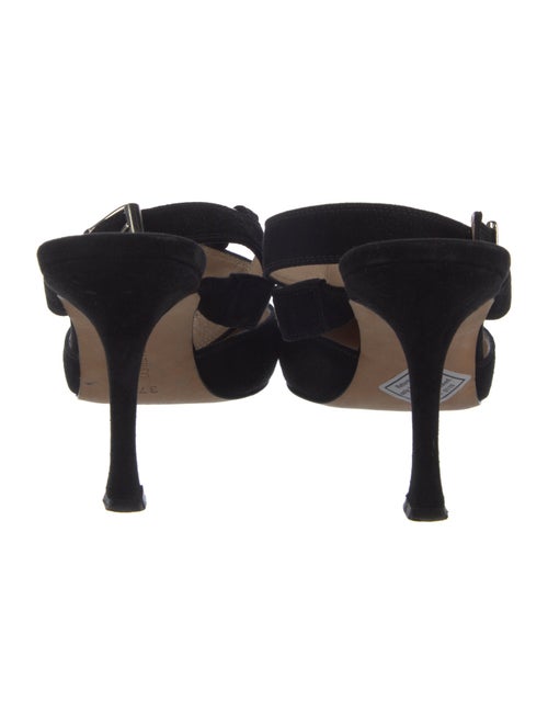 Manolo Blahnik Suede D'Orsay Pumps