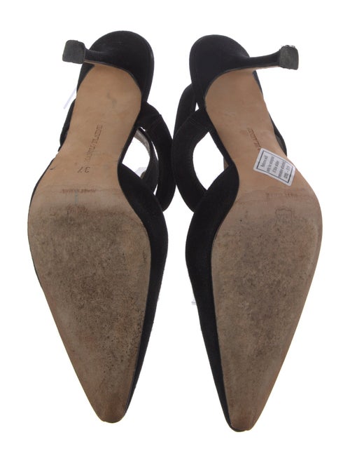 Manolo Blahnik Suede D'Orsay Pumps