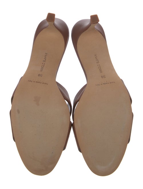 Manolo Blahnik Leather Slides