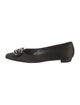 Manolo Blahnik Satin Crystal Embellishments Flats