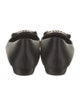 Manolo Blahnik Satin Crystal Embellishments Flats