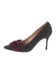 Manolo Blahnik Suede Bow Accents Pumps