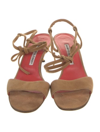 Manolo Blahnik Suede Sandals