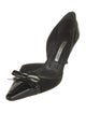 Manolo Blahnik Patent Leather Bow Accents D'Orsay Pumps
