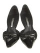 Manolo Blahnik Patent Leather Bow Accents D'Orsay Pumps
