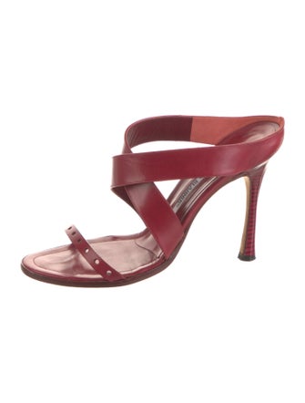 Manolo Blahnik Leather Slides