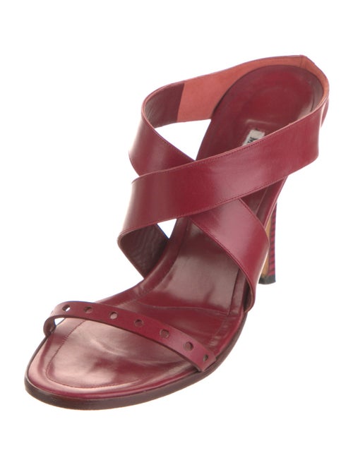Manolo Blahnik Leather Slides