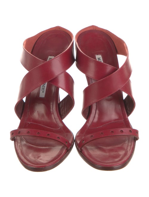 Manolo Blahnik Leather Slides