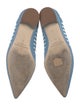 Manolo Blahnik Leather Striped Ballet Flats