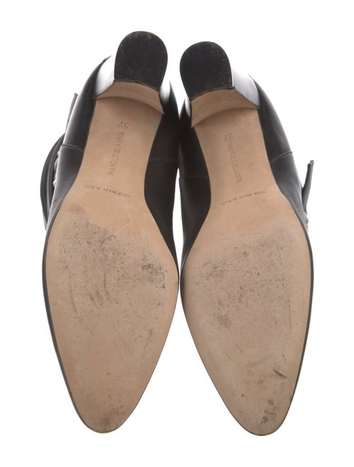 Manolo Blahnik Leather Pleated Accents Boots