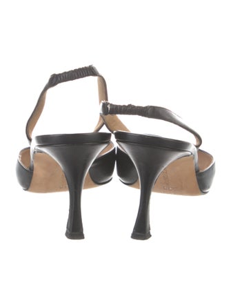 Manolo Blahnik Leather Slingback Pumps
