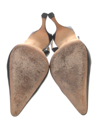 Manolo Blahnik Leather Slingback Pumps