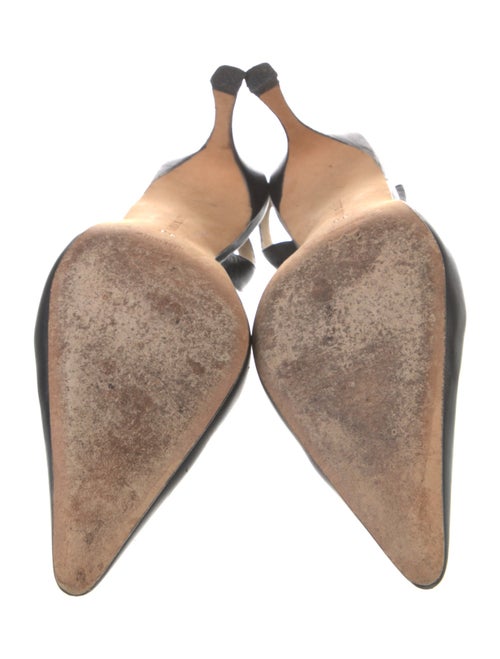 Manolo Blahnik Leather Slingback Pumps