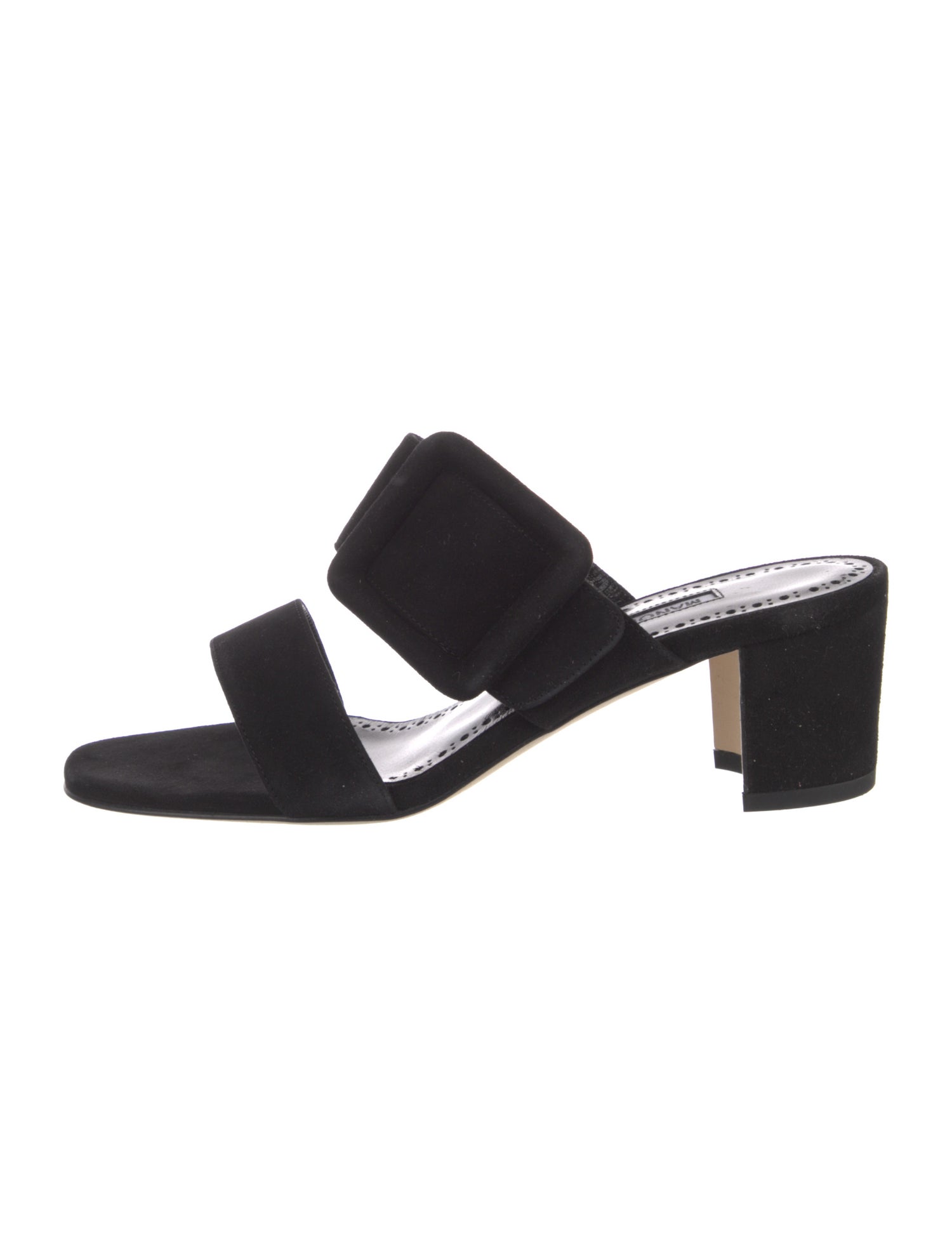 Manolo Blahnik Suede Slides