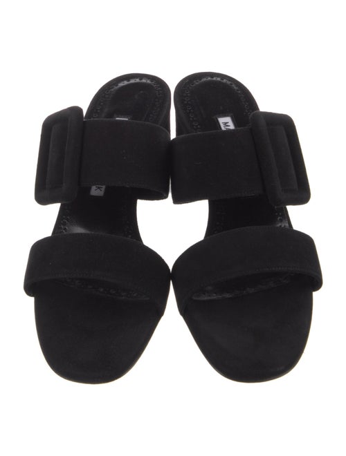 Manolo Blahnik Suede Slides