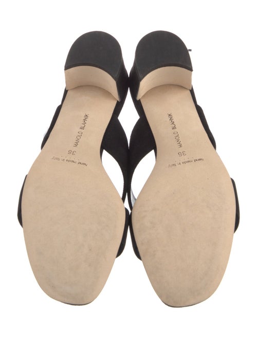 Manolo Blahnik Suede Slides