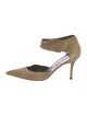 Manolo Blahnik Suede D'Orsay Pumps