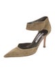 Manolo Blahnik Suede D'Orsay Pumps