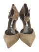 Manolo Blahnik Suede D'Orsay Pumps