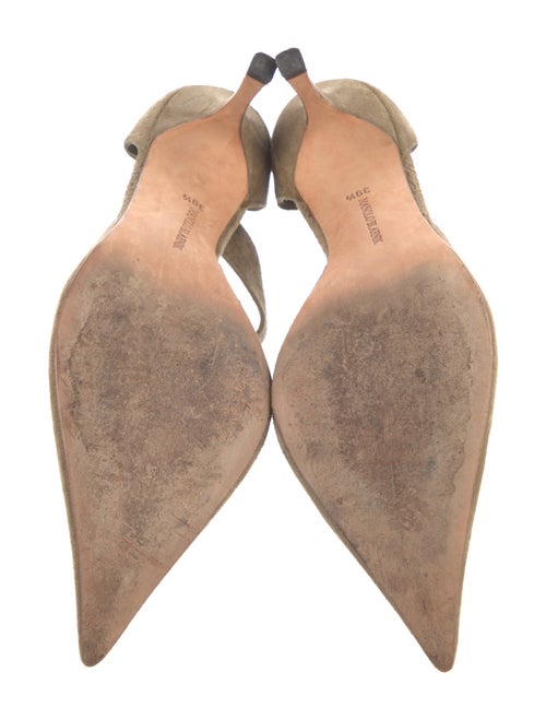 Manolo Blahnik Suede D'Orsay Pumps
