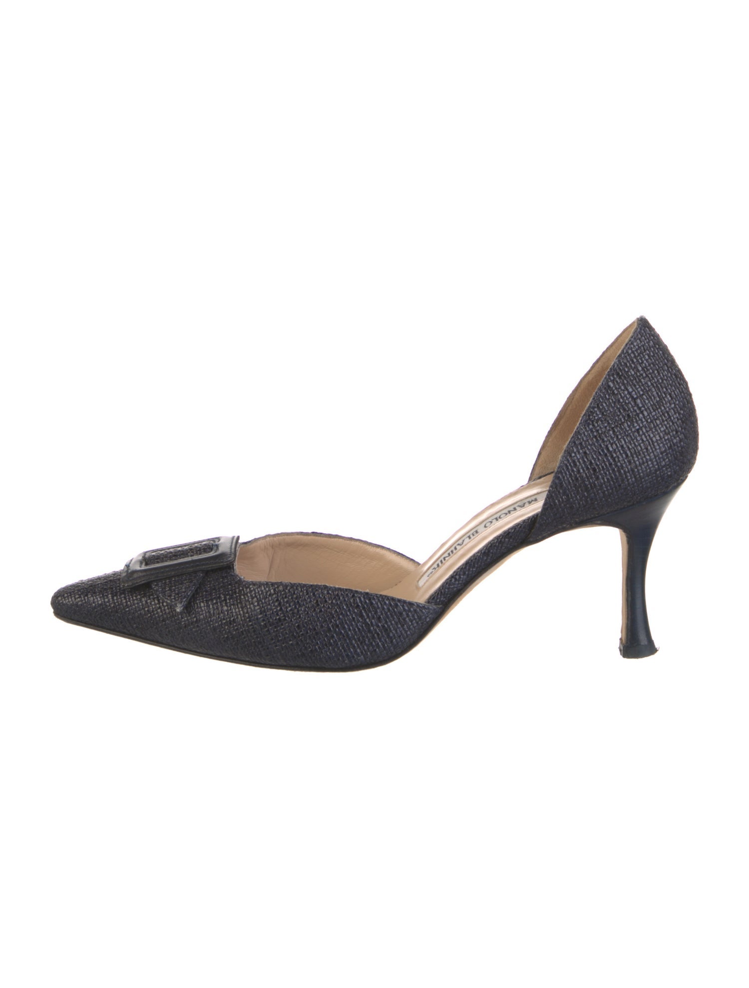 Manolo Blahnik Leather D'Orsay Pumps