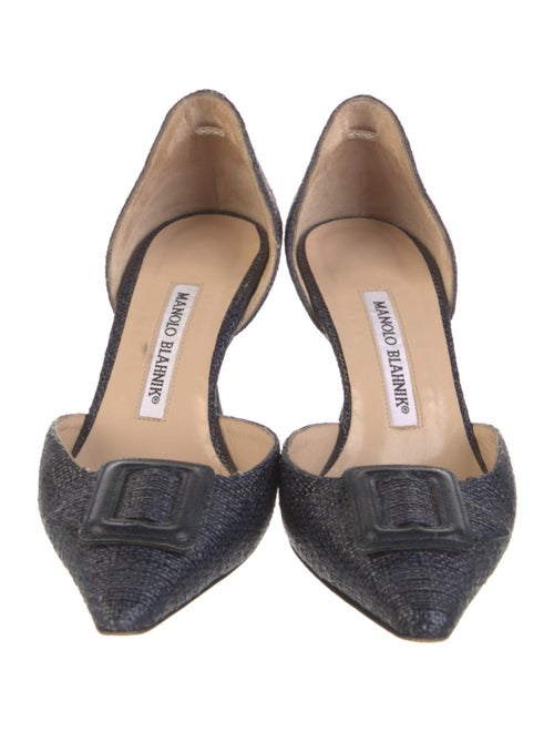 Manolo Blahnik Leather D'Orsay Pumps