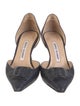Manolo Blahnik Leather D'Orsay Pumps