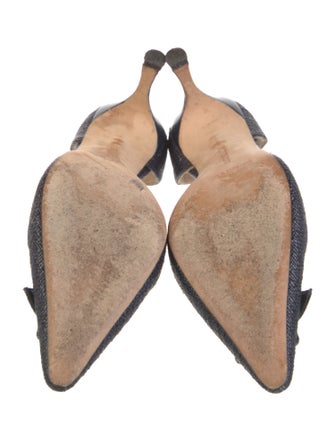 Manolo Blahnik Leather D'Orsay Pumps