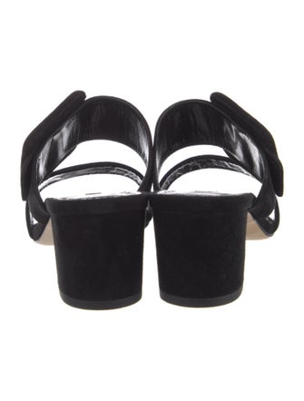 Manolo Blahnik Suede Slides