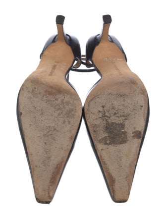 Manolo Blahnik Leather Animal Print Pumps