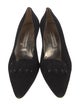 Manolo Blahnik Suede Bow Accents Pumps