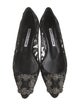 Manolo Blahnik Lace Crystal Embellishments Flats