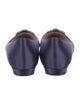 Manolo Blahnik Satin Crystal Embellishments Flats