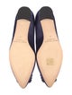 Manolo Blahnik Satin Crystal Embellishments Flats