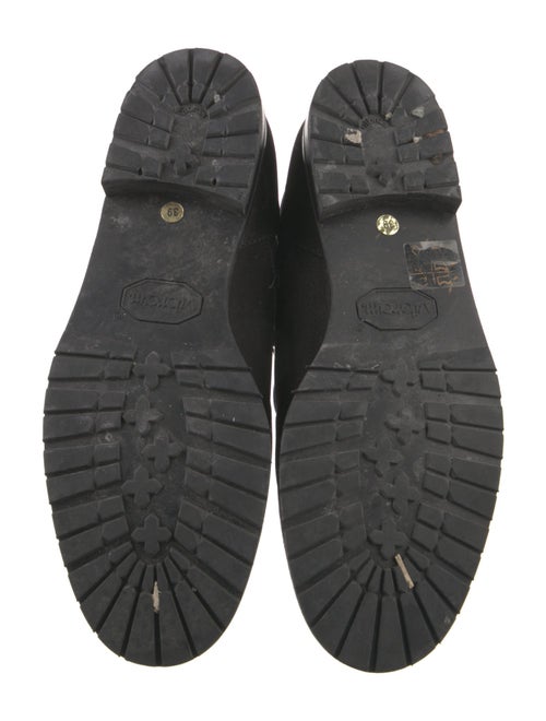 Manolo Blahnik Suede Moto Boots