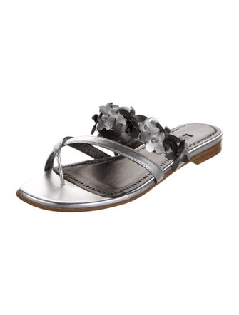 Manolo Blahnik Leather Slides