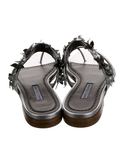 Manolo Blahnik Leather Slides
