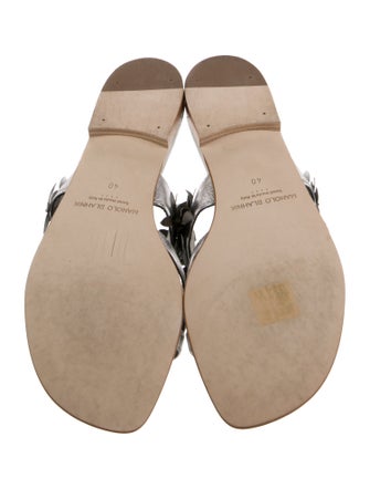 Manolo Blahnik Leather Slides