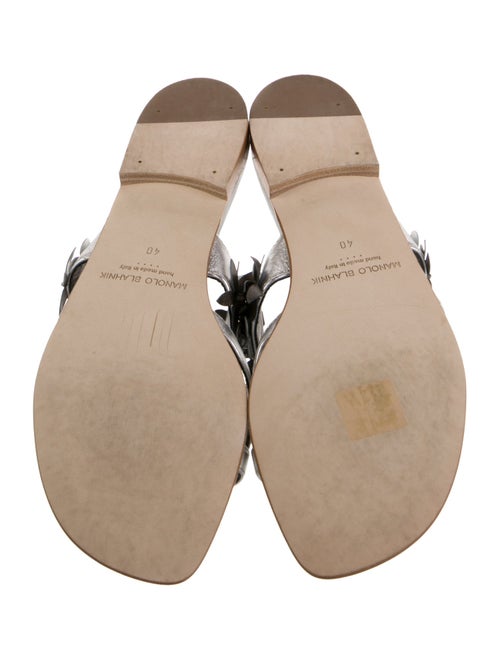 Manolo Blahnik Leather Slides