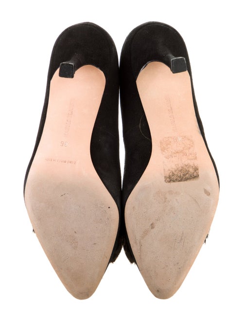 Manolo Blahnik Suede Bow Accents Pumps