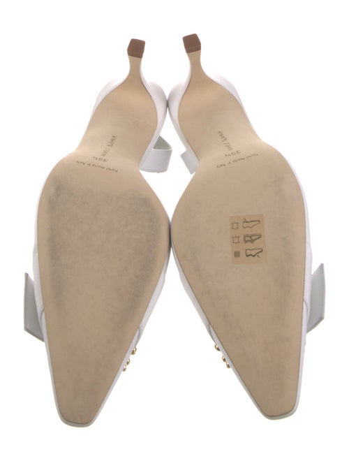 Manolo Blahnik Satin Crystal Embellishments Slingback Pumps