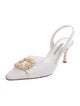 Manolo Blahnik Satin Slingback Pumps