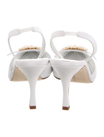 Manolo Blahnik Satin Slingback Pumps