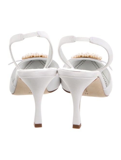 Manolo Blahnik Satin Slingback Pumps